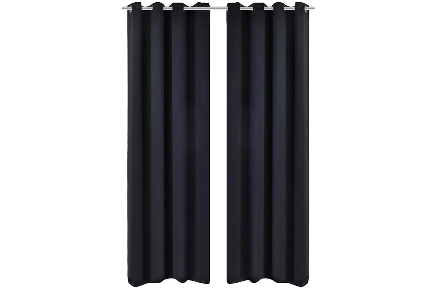 vidaXL 132203 Blackout Curtain With Metal Eyelets 270x245cm Black-2
