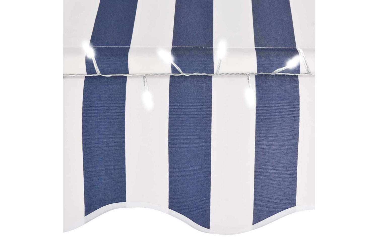 vidaXL 145841 Manual Retractable Awning With Led 100cm Blue And White-5