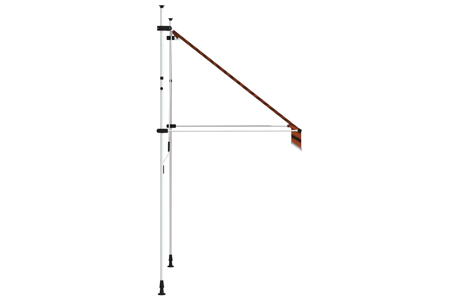 vidaXL 145835 Manual Retractable Awning 150cm Orange And Brown-3