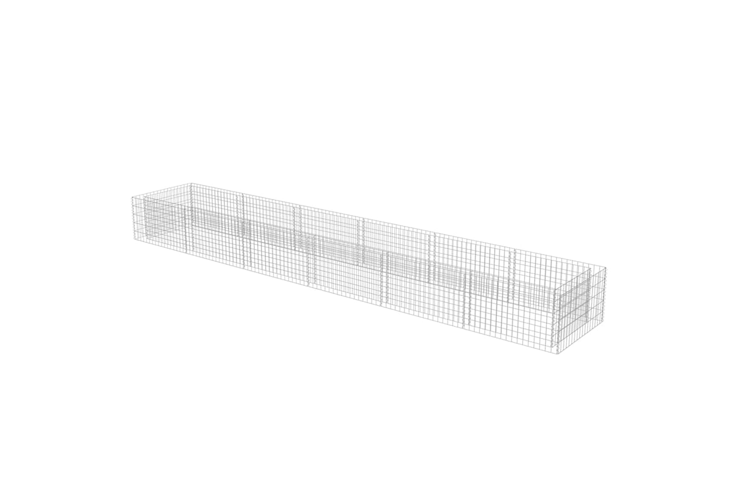 vidaXL 143555 Gabion Raised Bed Galvanised Steel 540x90x50cm-2