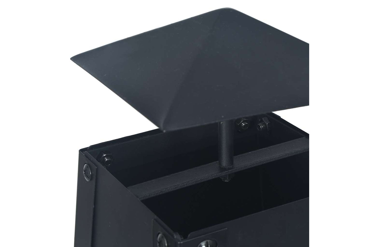 Vidaxl Fire Pit Black 35x35x99 Cm Steel-4