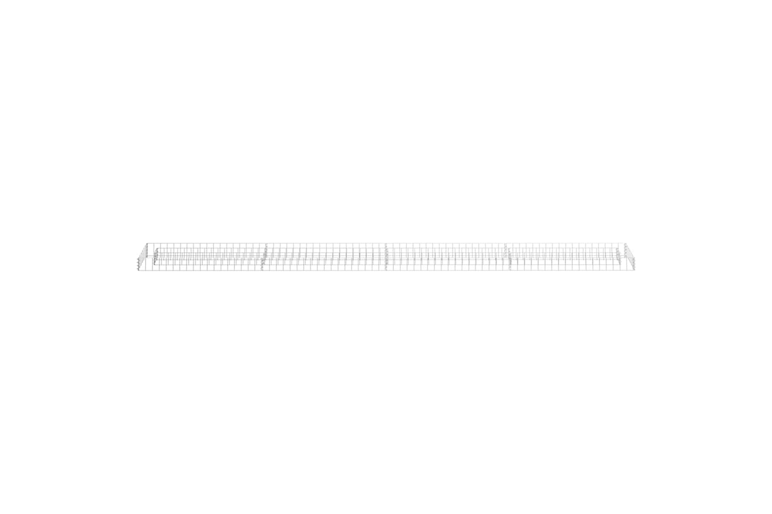 vidaXL 145640 Gabion Raised Bed Galvanised Steel 360x30x10cm-2