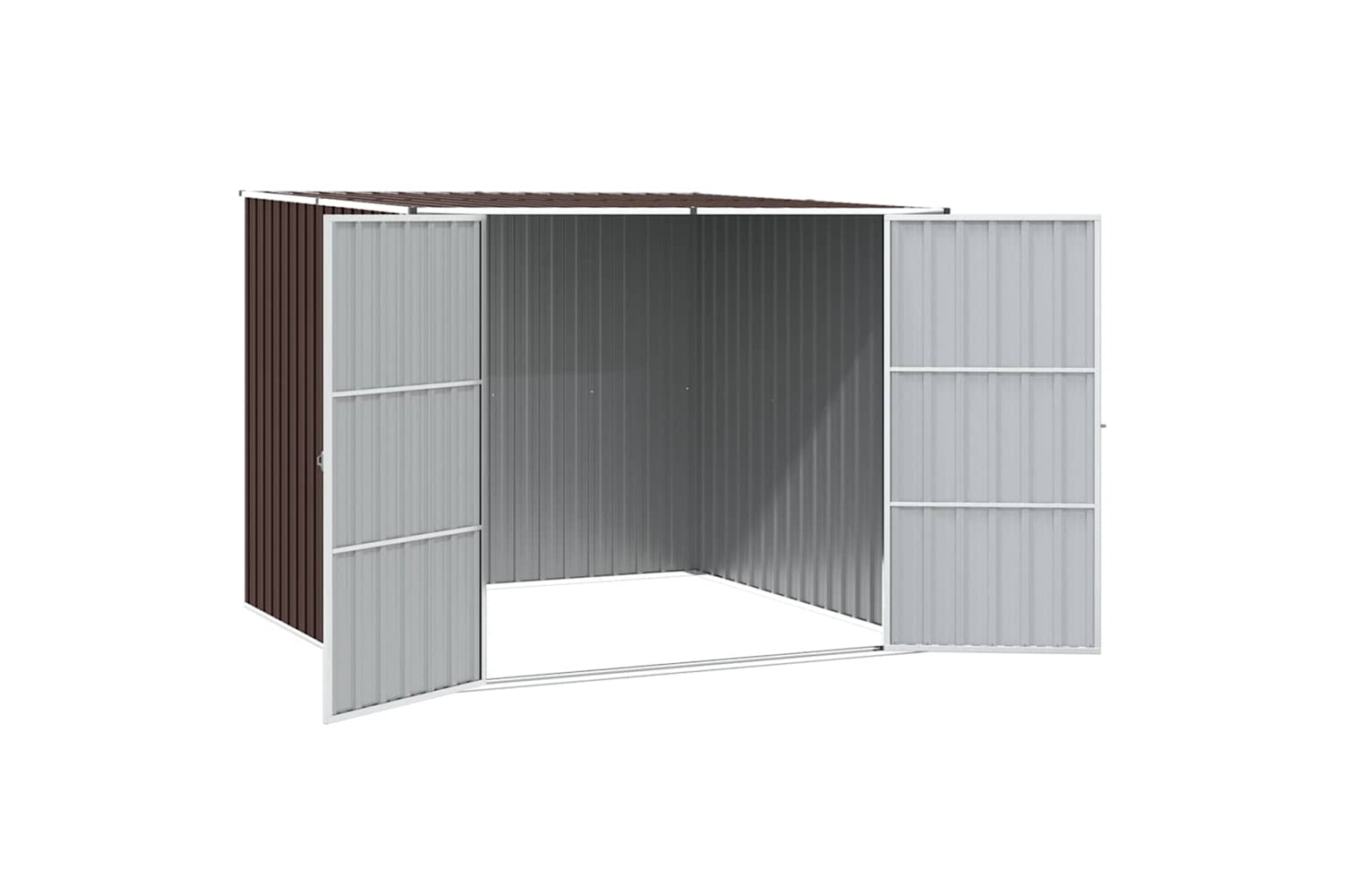 vidaXL 46256 Garden Shed Brown 195x198x159cm Galvanised Steel-5