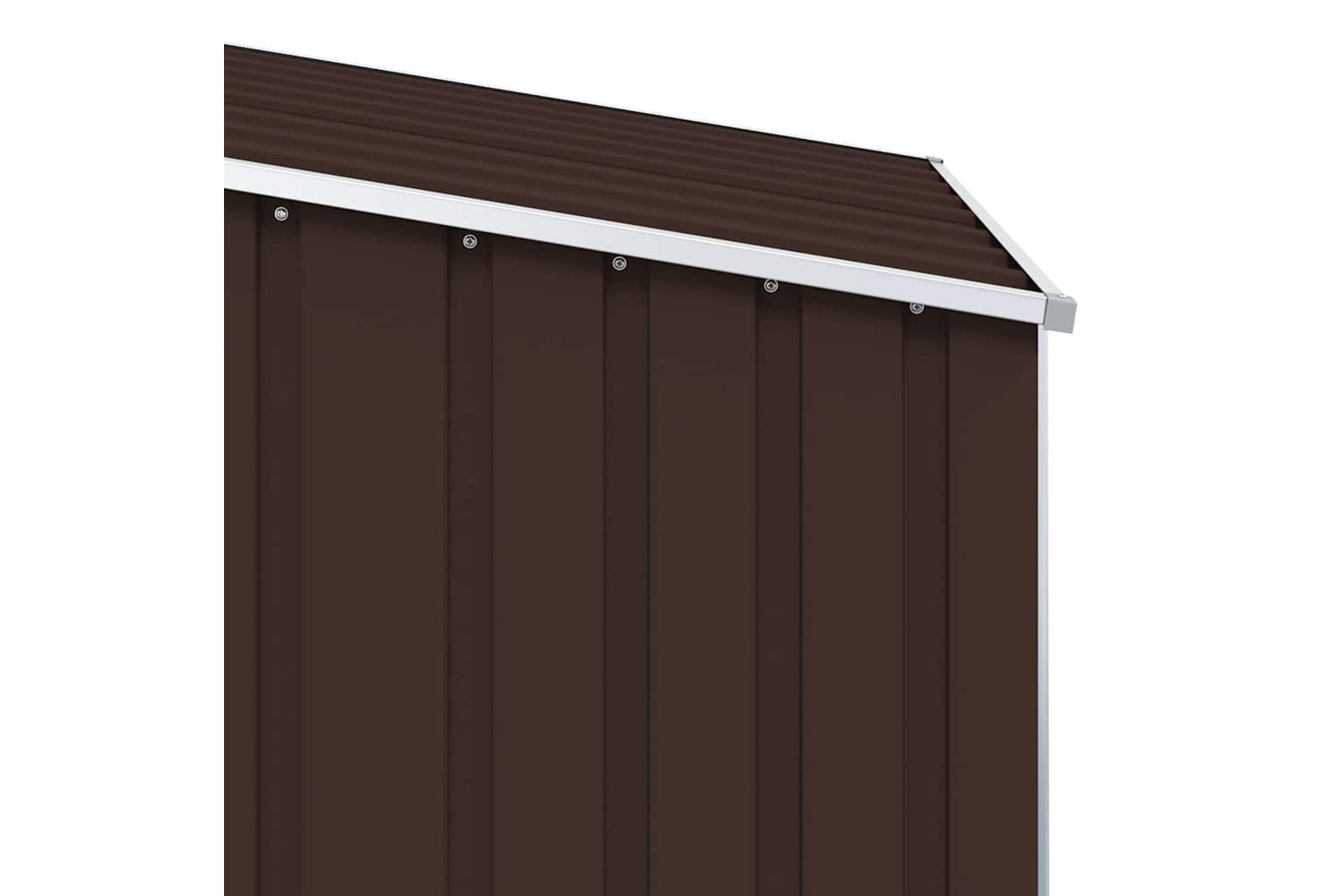 vidaXL 46292 Garden Shed Brown 87x98x159cm Galvanised Steel-7