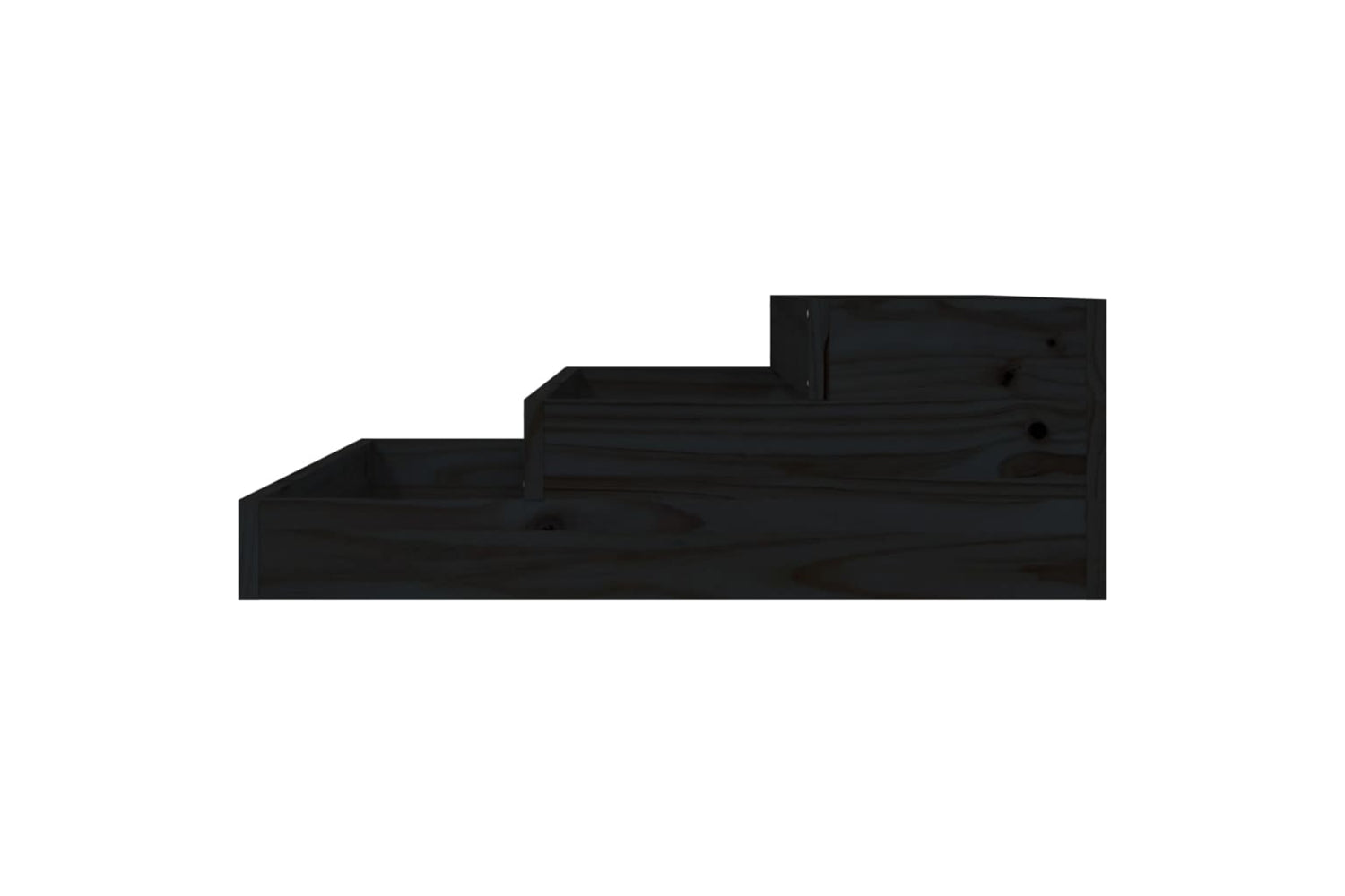vidaXL 823910 Planter Black 78x78x27cm Solid Wood Pine-4