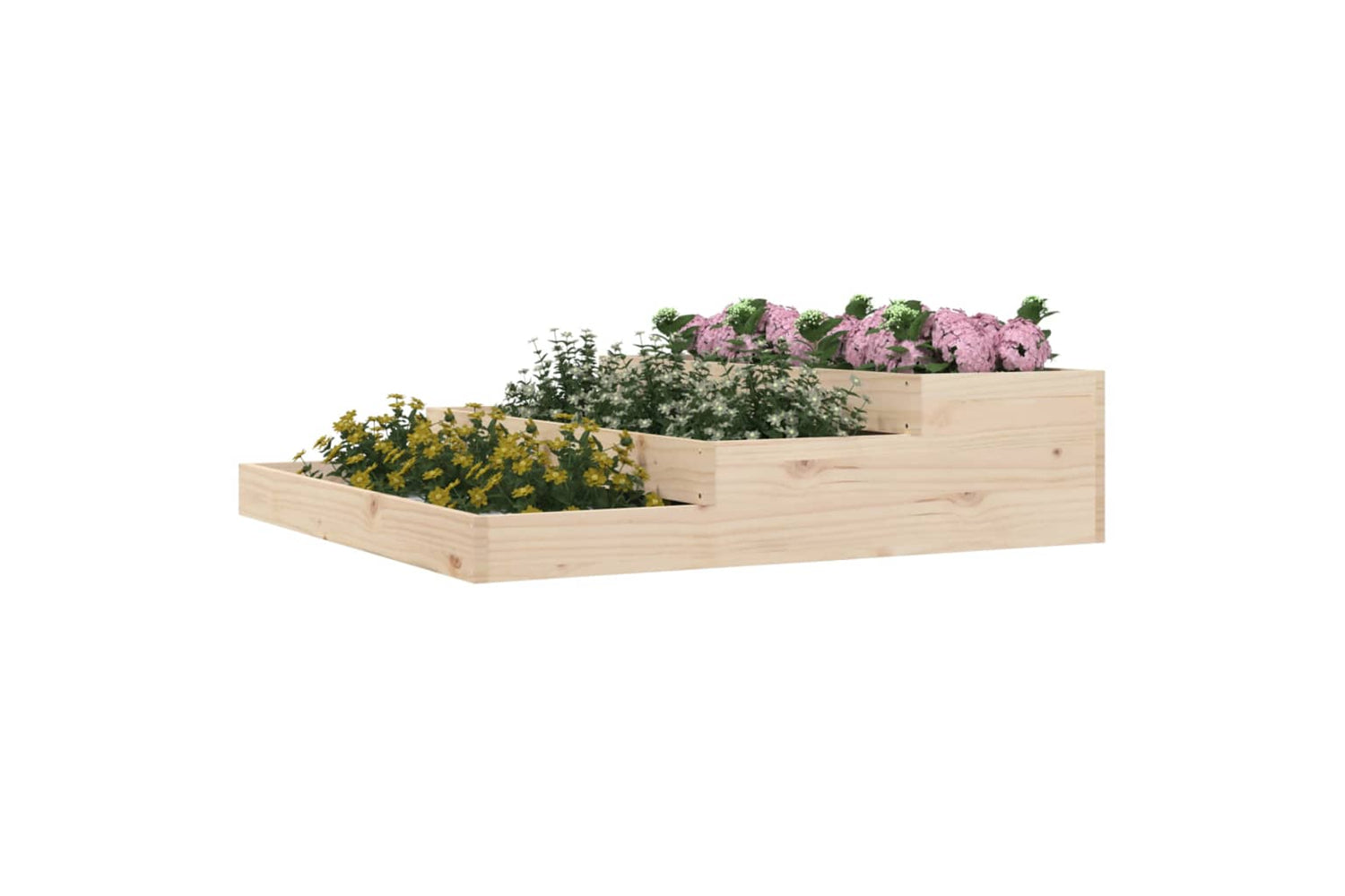 vidaXL 823913 Planter 107x107x27cm Solid Wood Pine-2