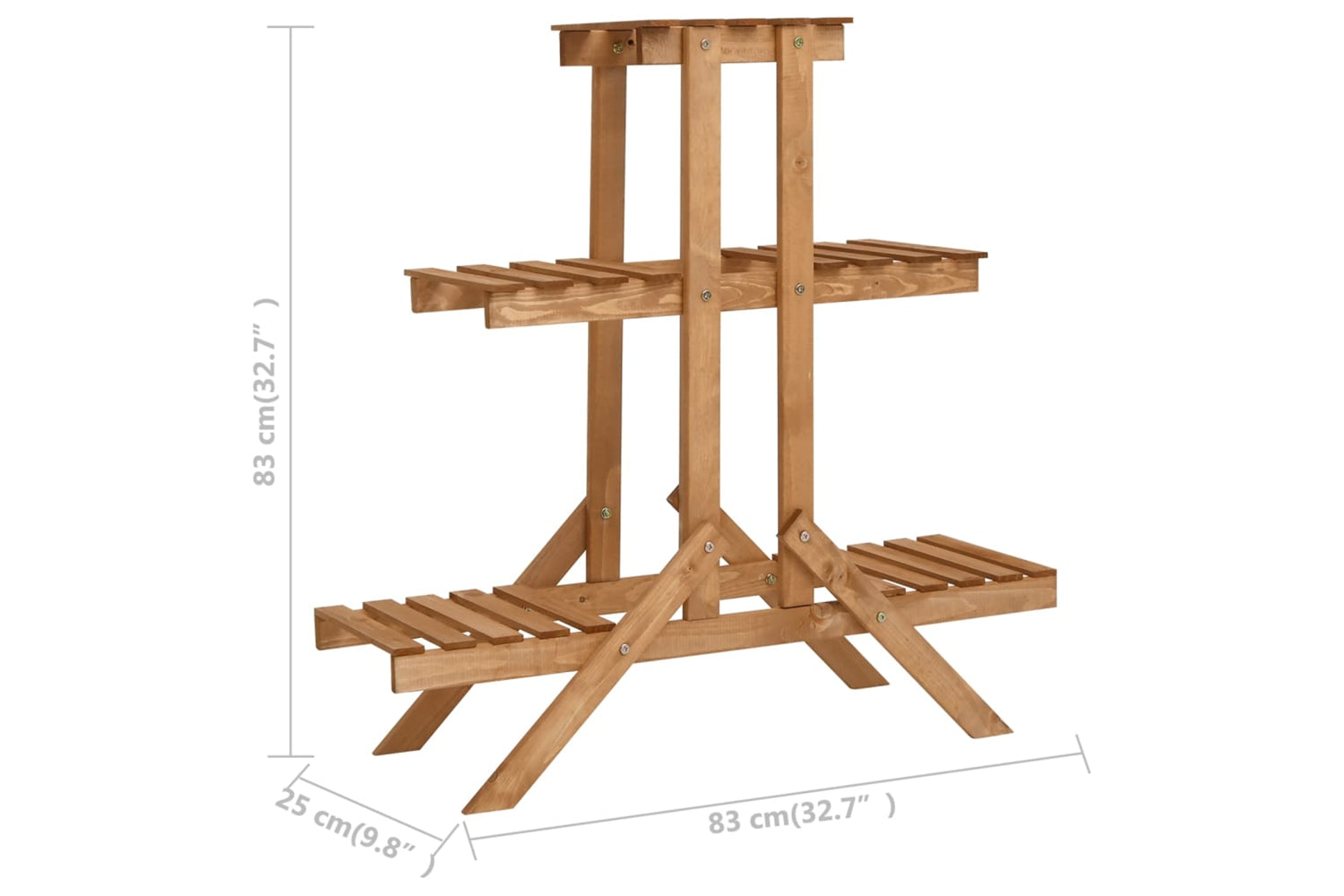 vidaXL 47234 Plant Stand 83x25x83cm Firwood-5