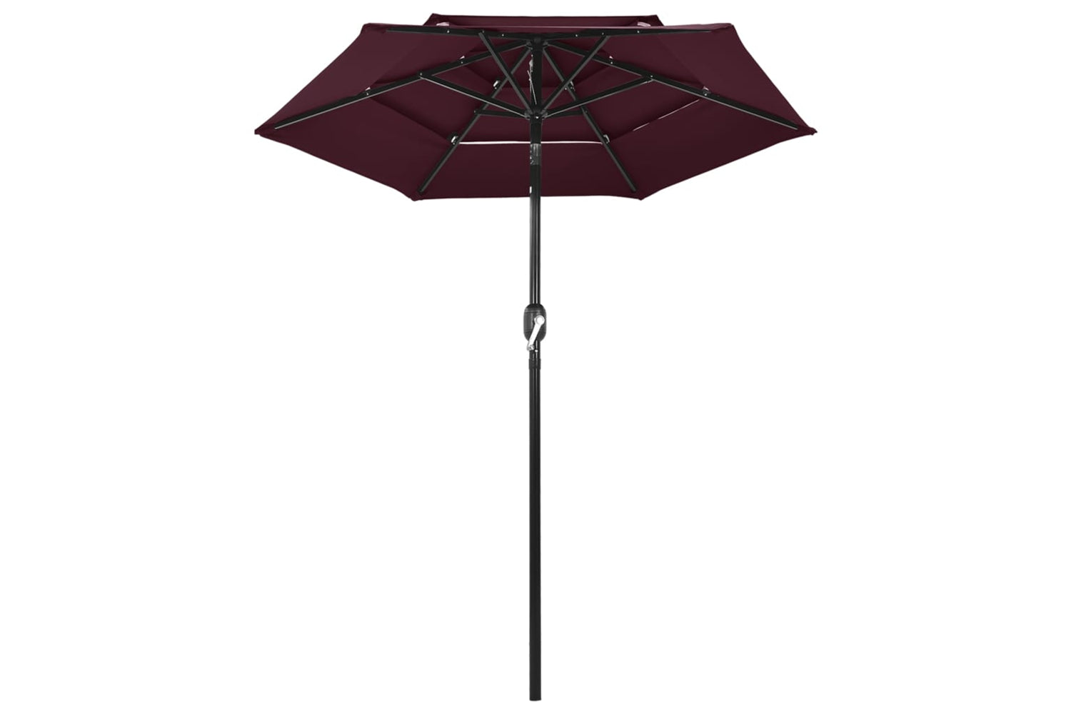 Vidaxl 313856 3-tier Parasol With Aluminium Pole Bordeaux Red 2 M-2