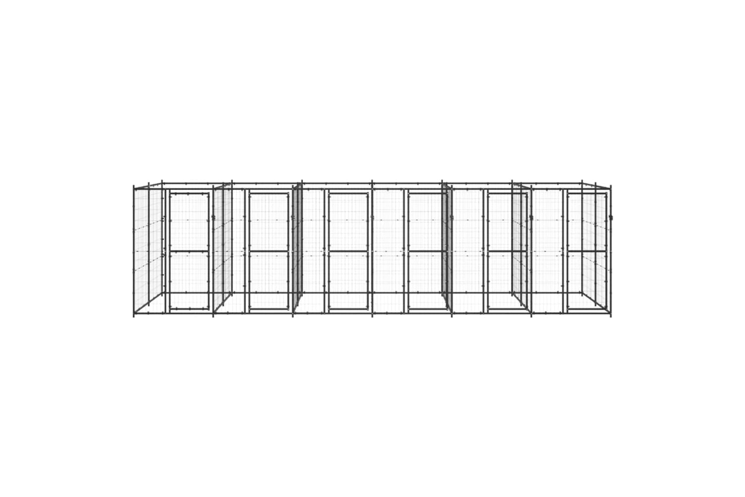 Vidaxl 3082264 Outdoor Dog Kennel Steel 14.52 M2-2