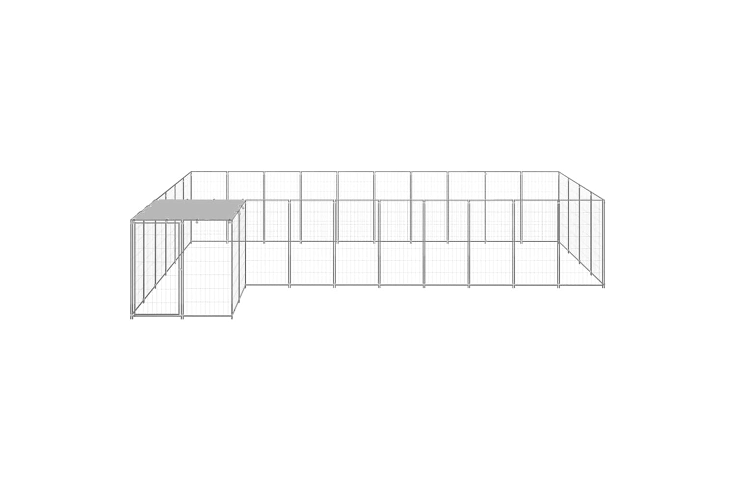 Vidaxl 3082244 Dog Kennel Silver 13.31 M2 Steel-2