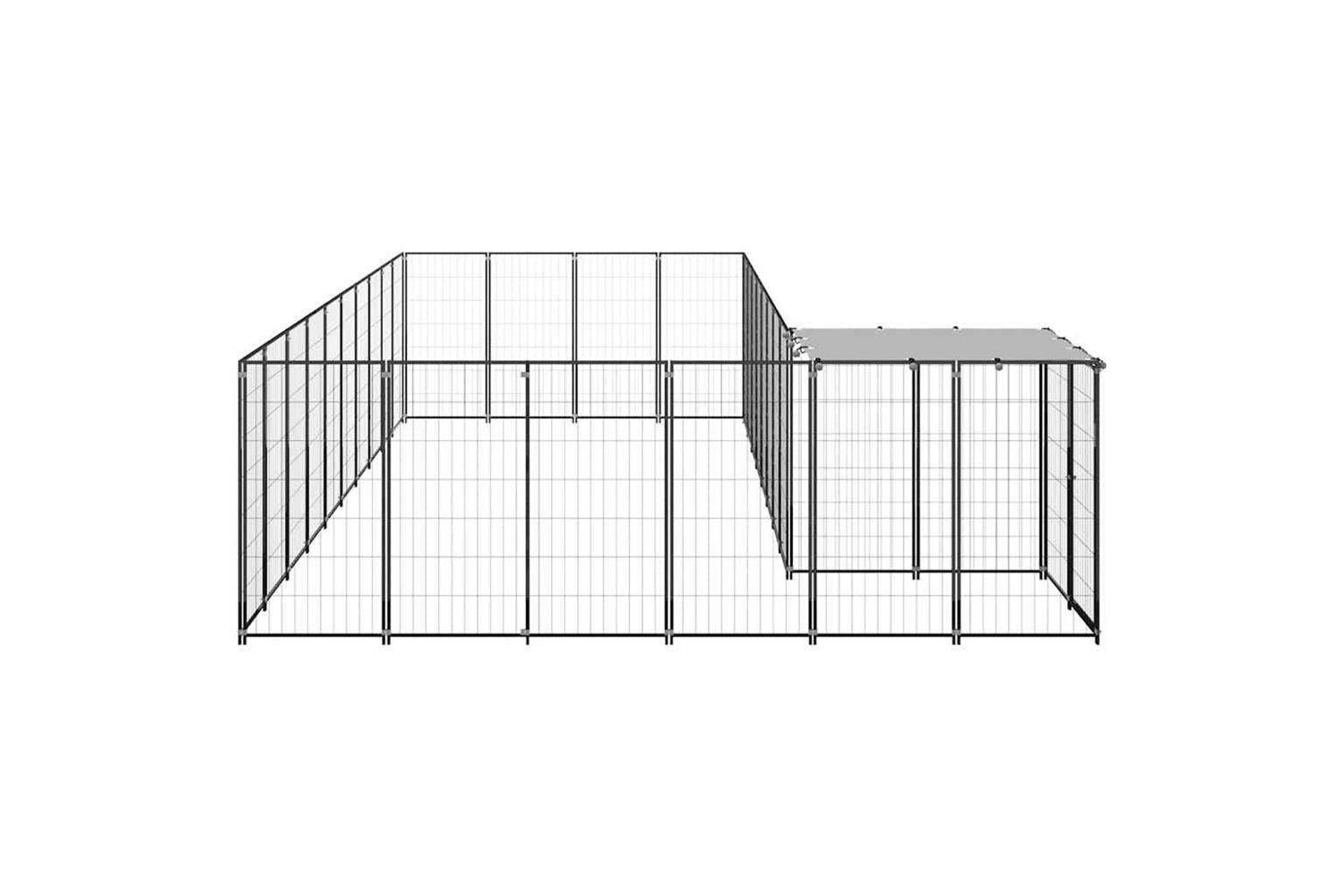 Vidaxl 3082239 Dog Kennel Black 19.36 M2 Steel-2