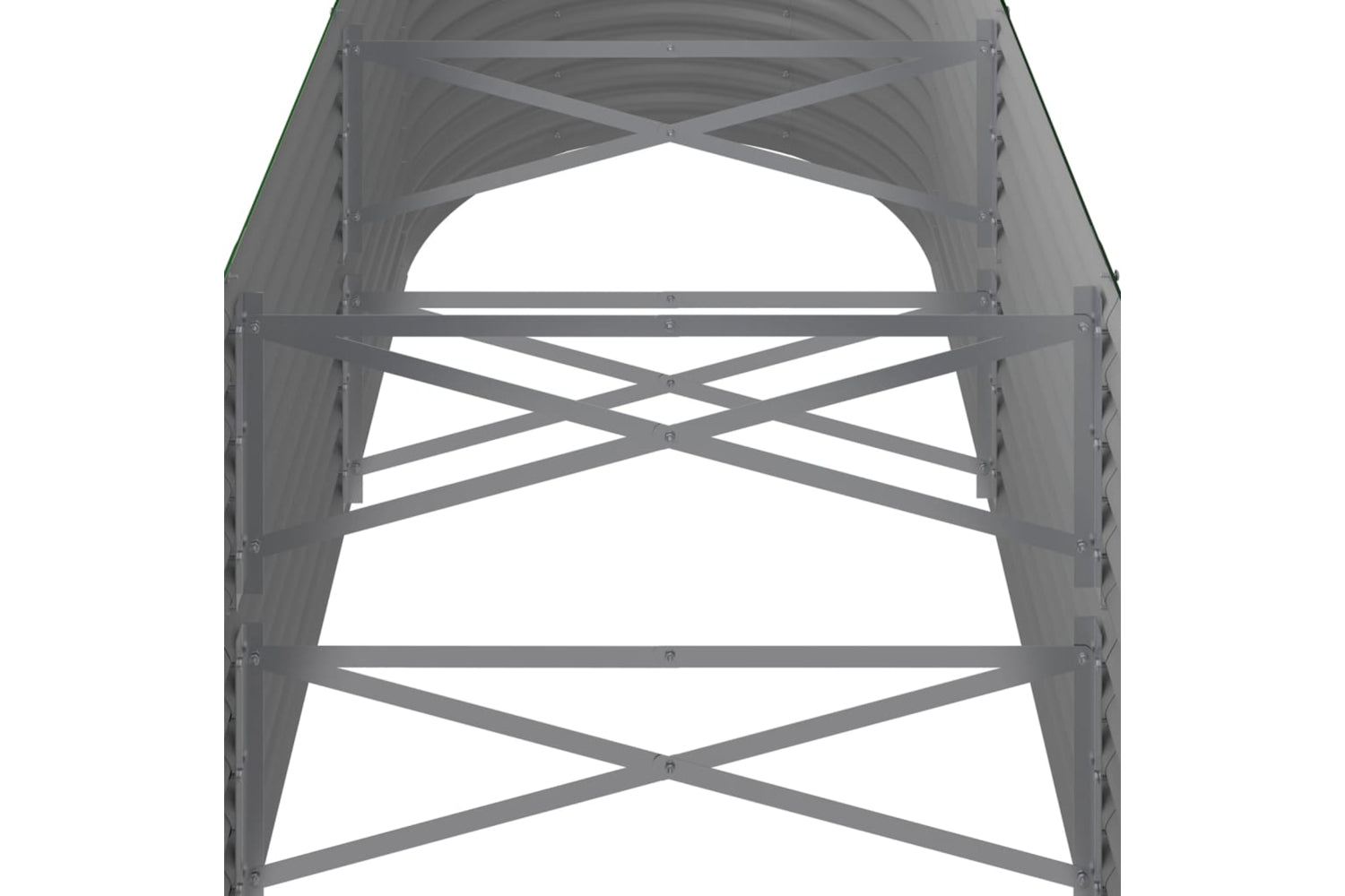 vidaXL 318958 Garden Raised Bed Powder-coated Steel 296x80x68cm Green-4