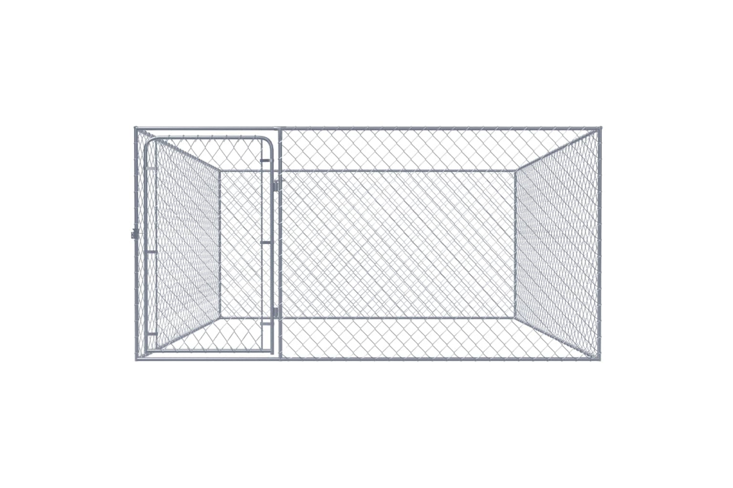 Vidaxl 170819 Outdoor Dog Kennel Galvanised Steel 2x2x1 M-2