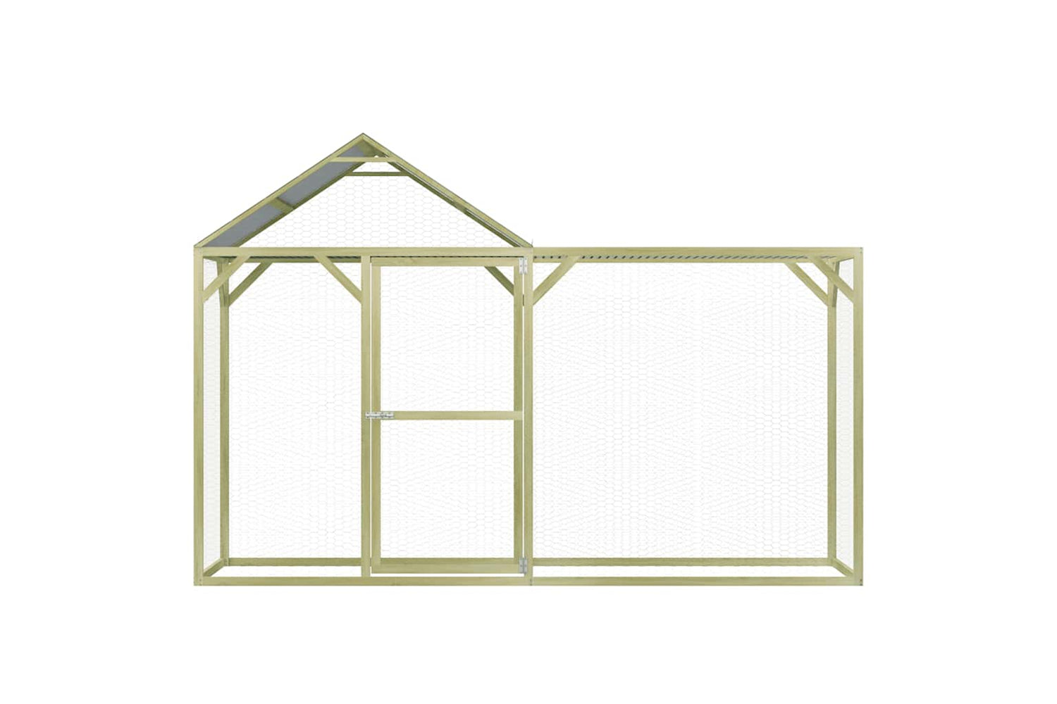 Vidaxl 278400 Chicken Cage 3x1.5x2 M Impregnated Pinewood-2