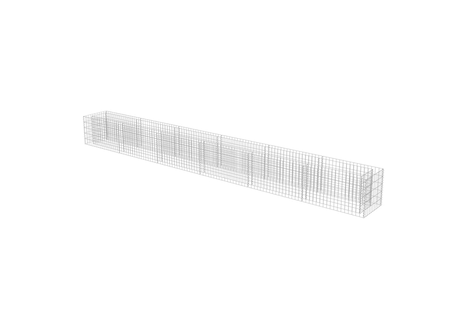 vidaXL 143567 Gabion Raised Bed Galvanised Steel 540x50x50cm-2