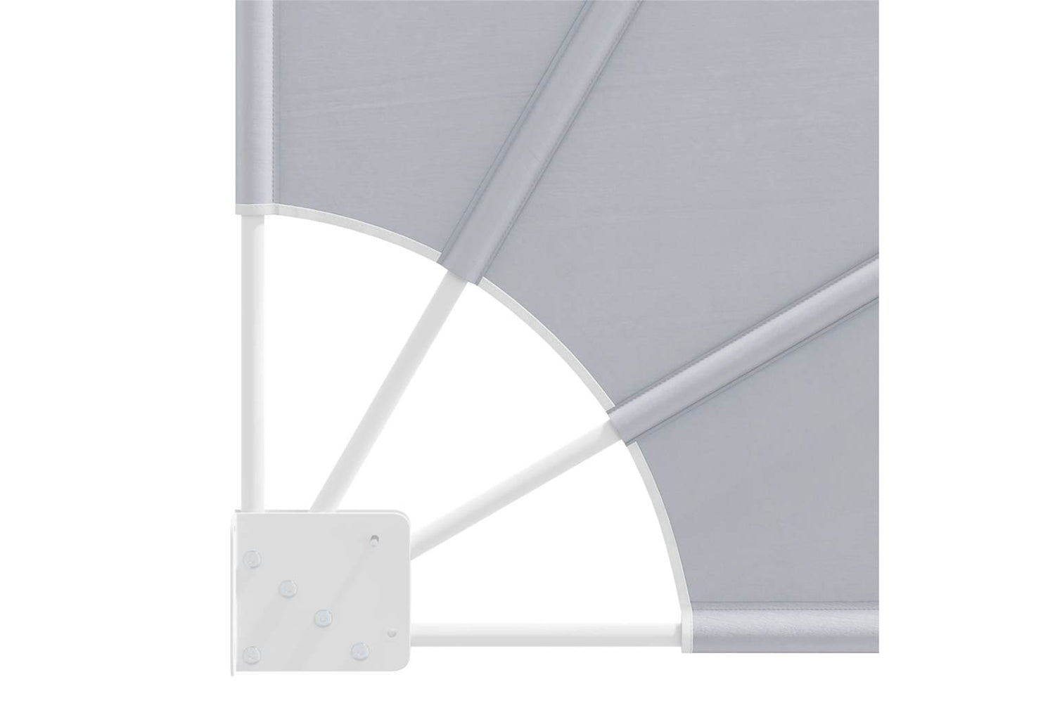 vidaXL 41575 Collapsible Balcony Side Awning Grey 140x140cm-7