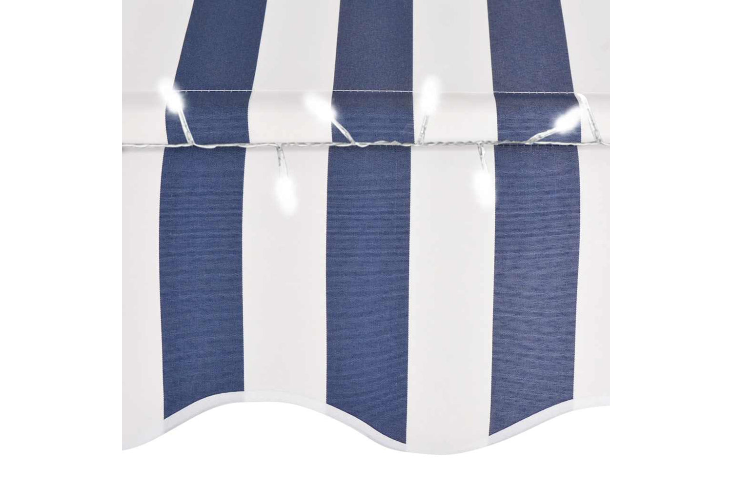 vidaXL 145843 Manual Retractable Awning With Led 200cm Blue And White-5