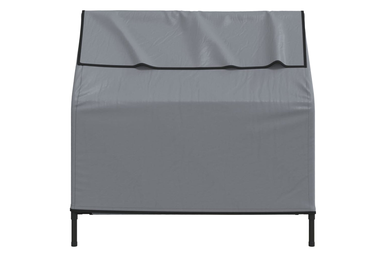 Vidaxl Dog House Light Grey Oxford Fabric And Steel-4
