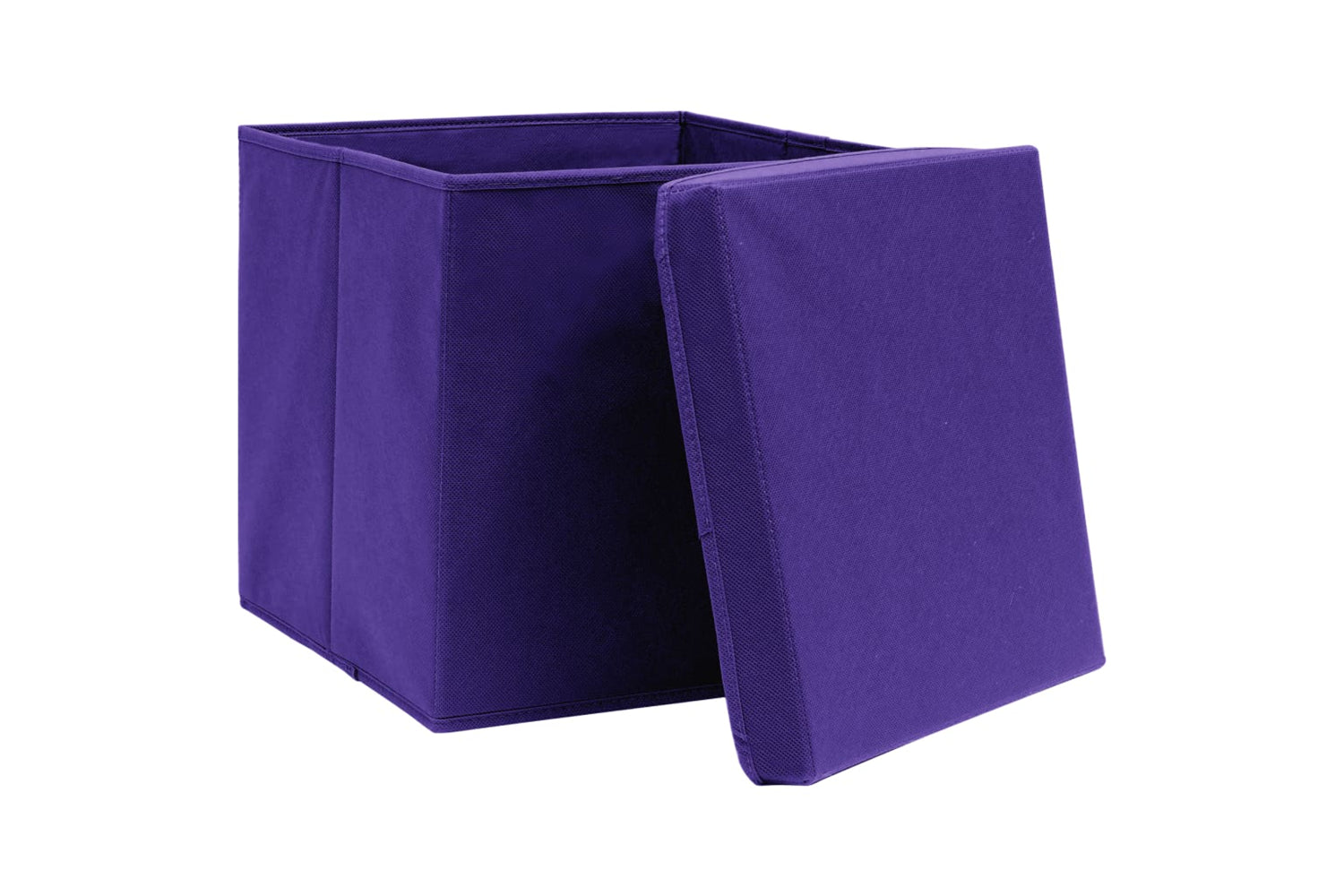 Vidaxl 288356 Storage Boxes With Lids 10 Pcs Purple 32x32x32 Cm Fabric-3