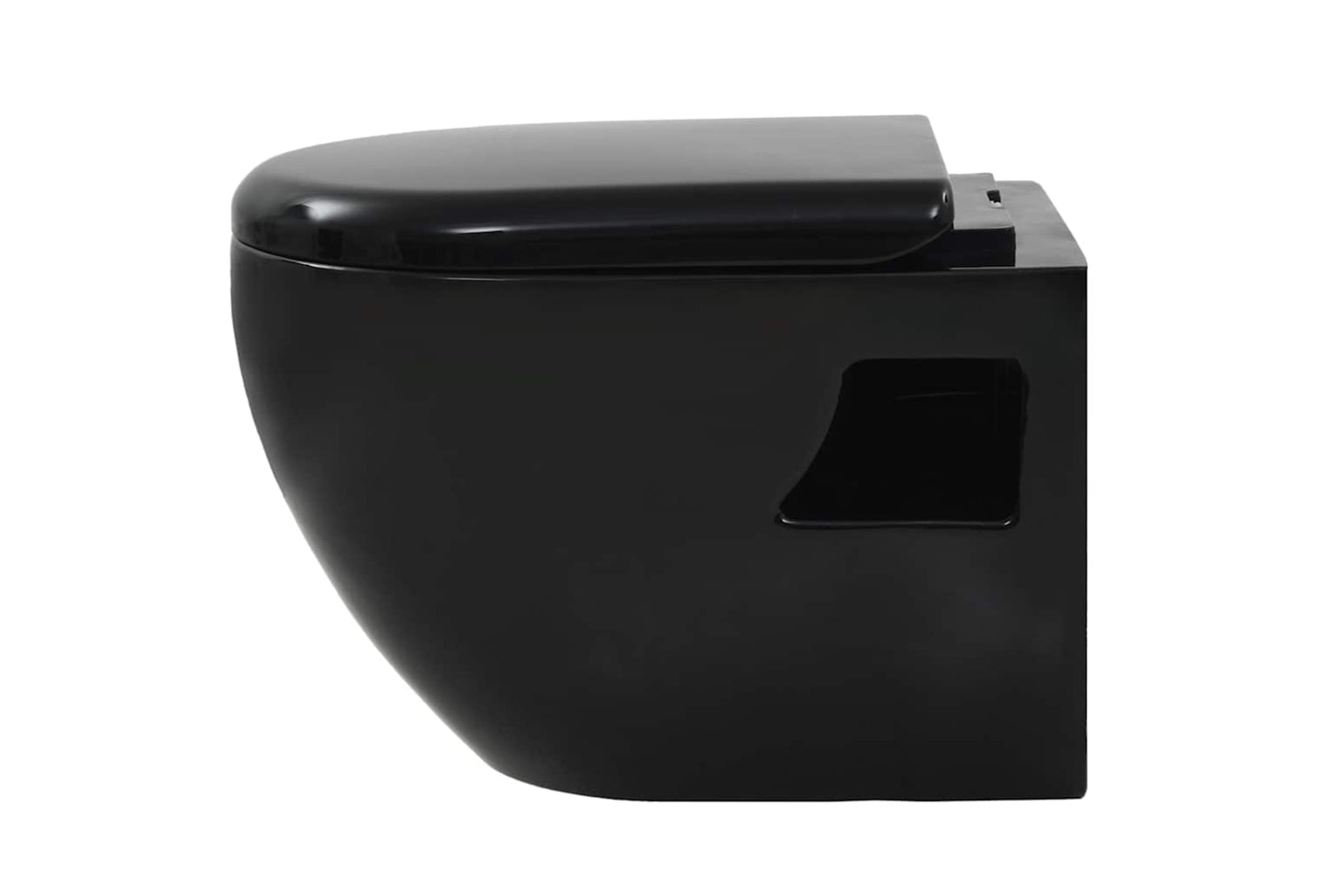 Vidaxl 143023 Wall-hung Toilet Ceramic Black-6