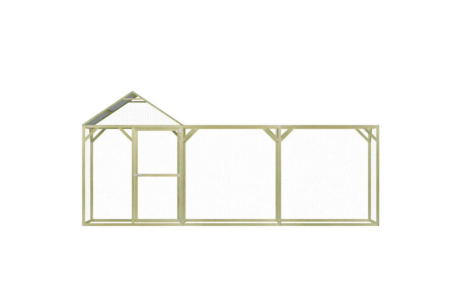 Vidaxl 278401 Chicken Cage 4.5x1.5x2 M Impregnated Pinewood-2