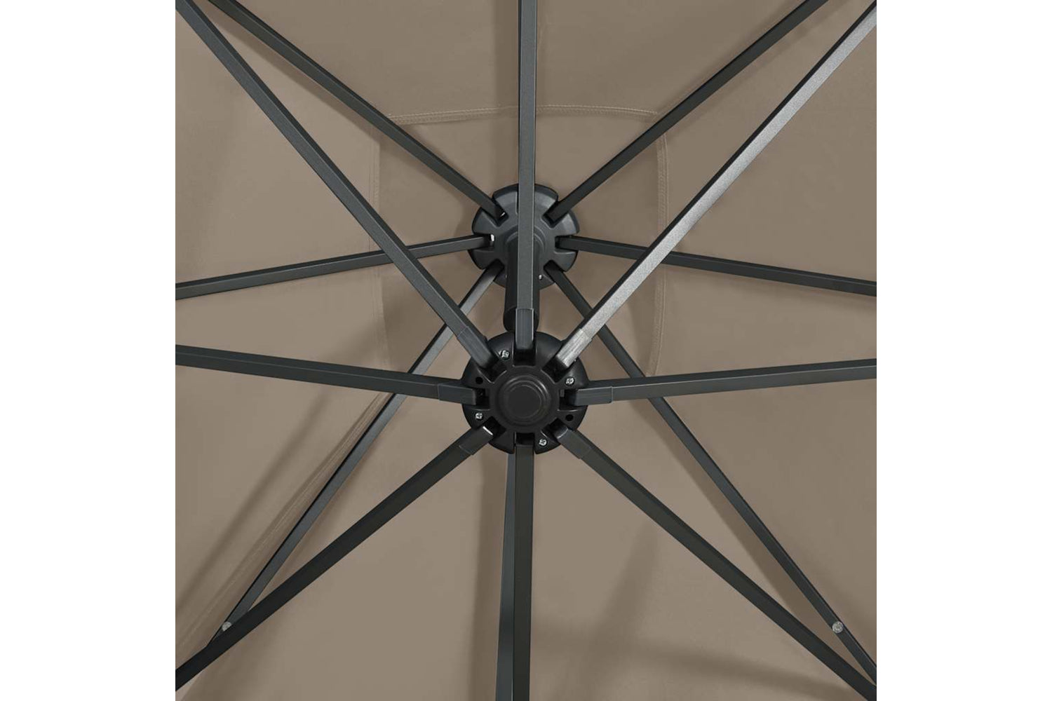 Vidaxl 312331 Cantilever Umbrella With Pole And Led Lights Taupe 300 Cm-8