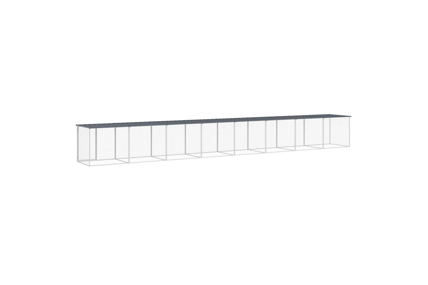 vidaXL 3189052 Chicken Cage With Roof Anthracite 803x98x90cm Galvanised Steel-4