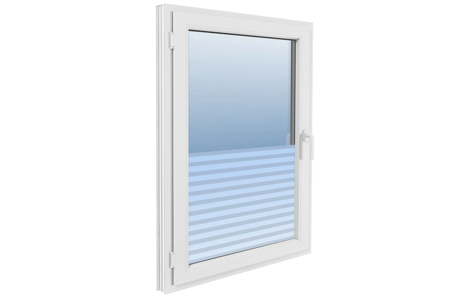 Vidaxl 142789 Frosted Privacy Window Film Adhesive Stripes 0.9x10 M-3