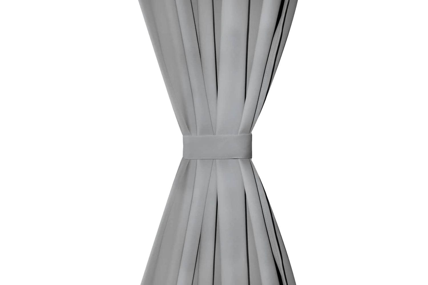 vidaXL 132213 Micro-satin Curtains 2 Pcs With Loops 140x175cm Grey-3