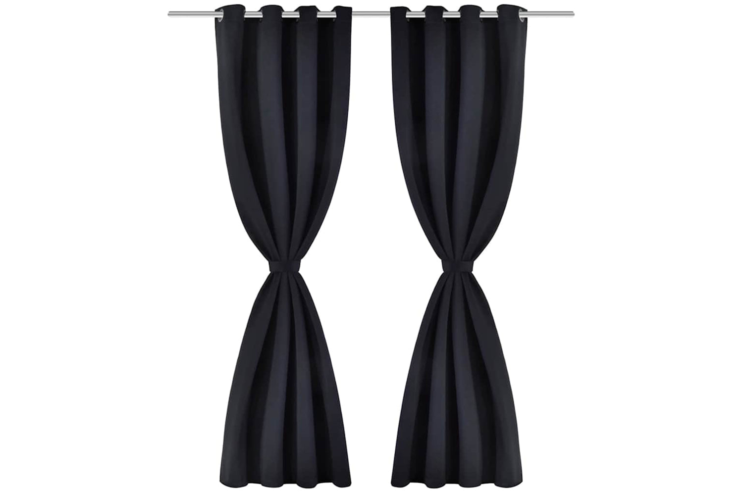 vidaXL 132203 Blackout Curtain With Metal Eyelets 270x245cm Black-3
