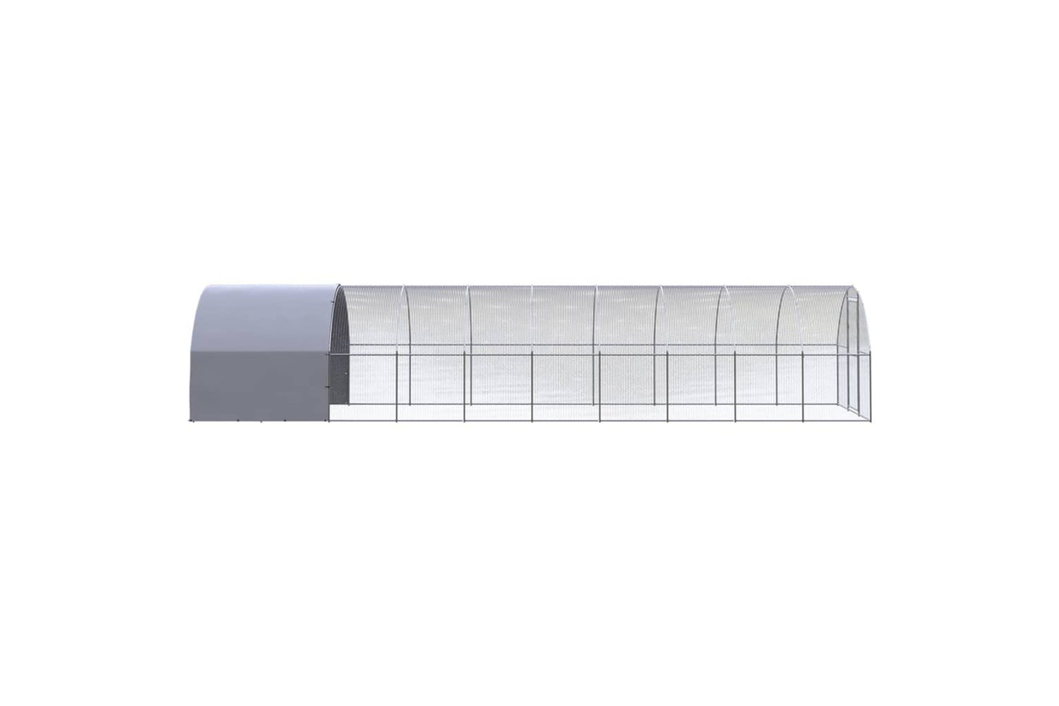 Vidaxl 3095476 Outdoor Chicken Coop 3x10x2 M Galvanised Steel-4