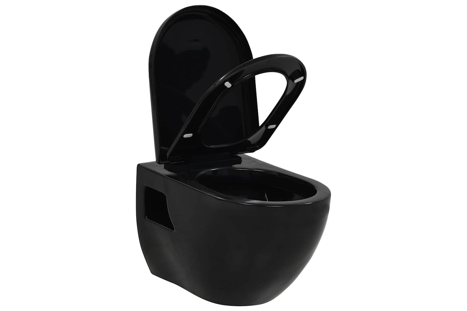 Vidaxl 143023 Wall-hung Toilet Ceramic Black-2