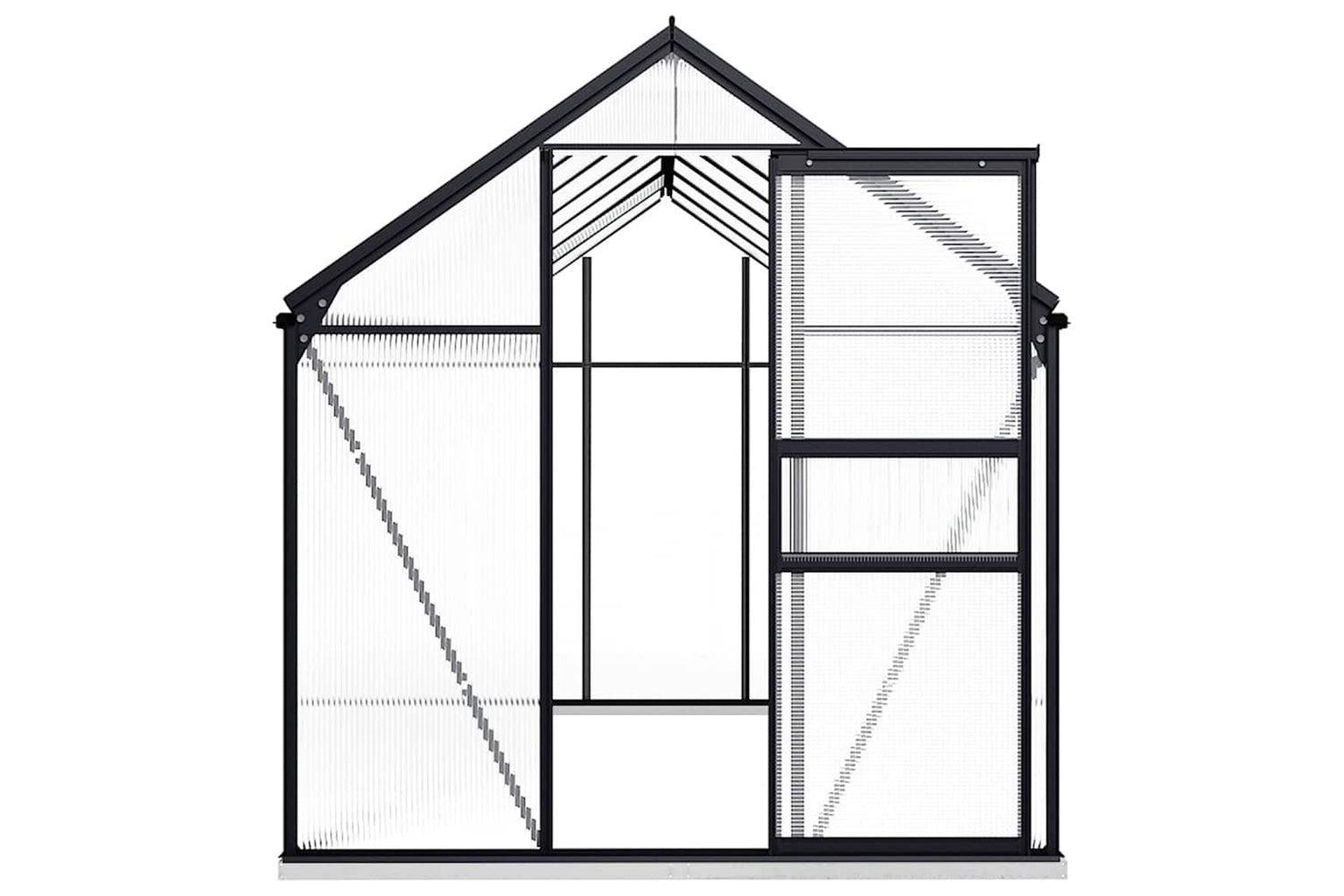 Vidaxl 48219 Greenhouse With Base Frame Anthracite Aluminium 8.17 Mâ²-3