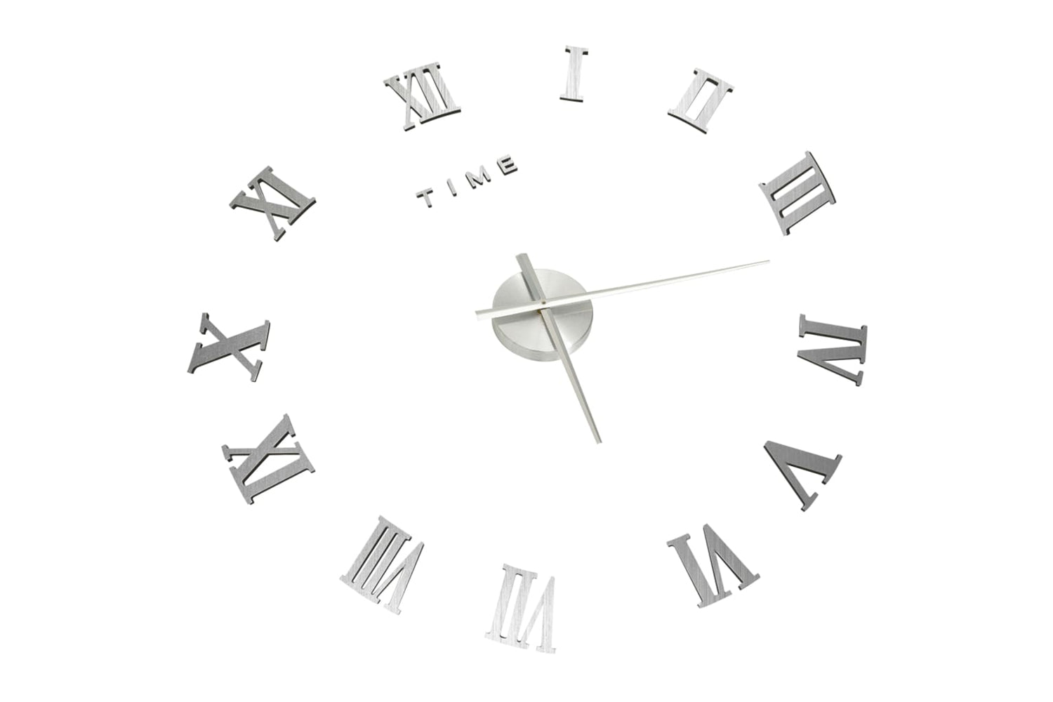 Vidaxl 325161 3D Wall Clock Modern Design 100 cm | Silver-2
