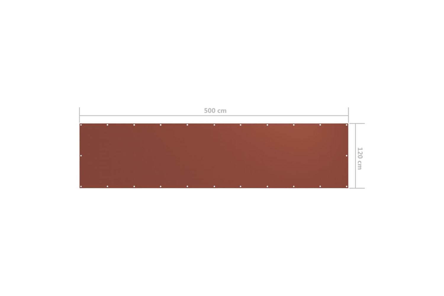 vidaXL 134982 Balcony Screen Terracotta 120x500cm Oxford Fabric-5