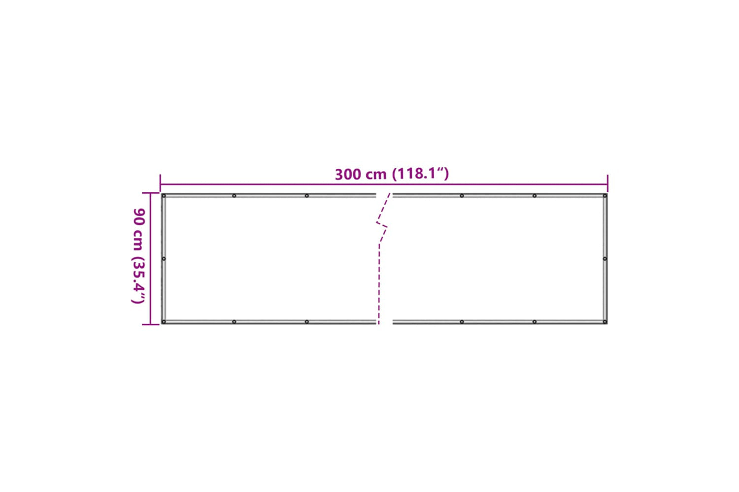 vidaXL 134940 Balcony Screen Beige 90x300cm Oxford Fabric-5