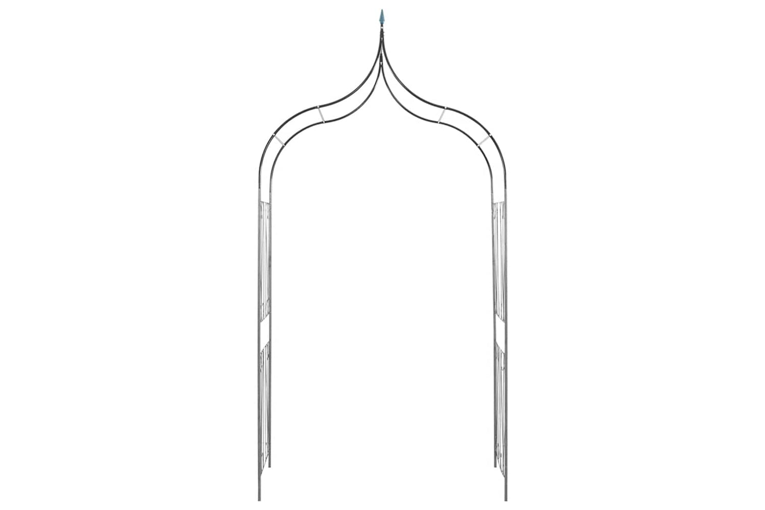 Vidaxl Garden Arch Spike Design Climbing Plants Dark Green-3
