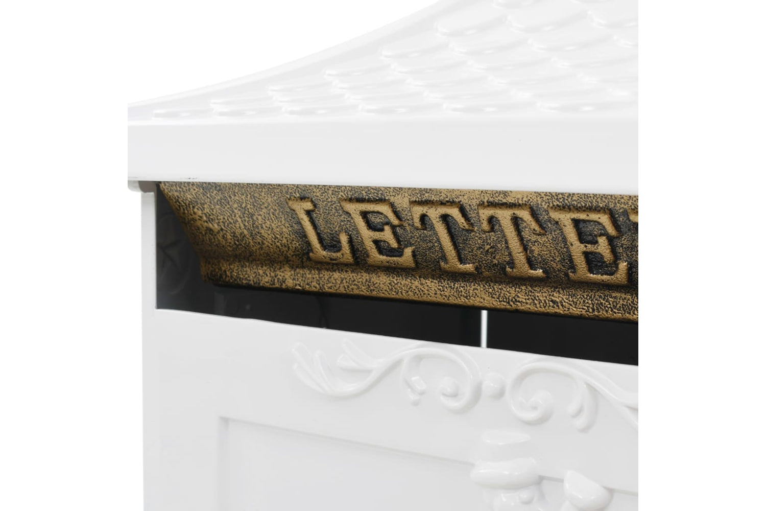 Vidaxl 43894 Pedestal Letterbox Aluminium Vintage Style Rustproof White-4
