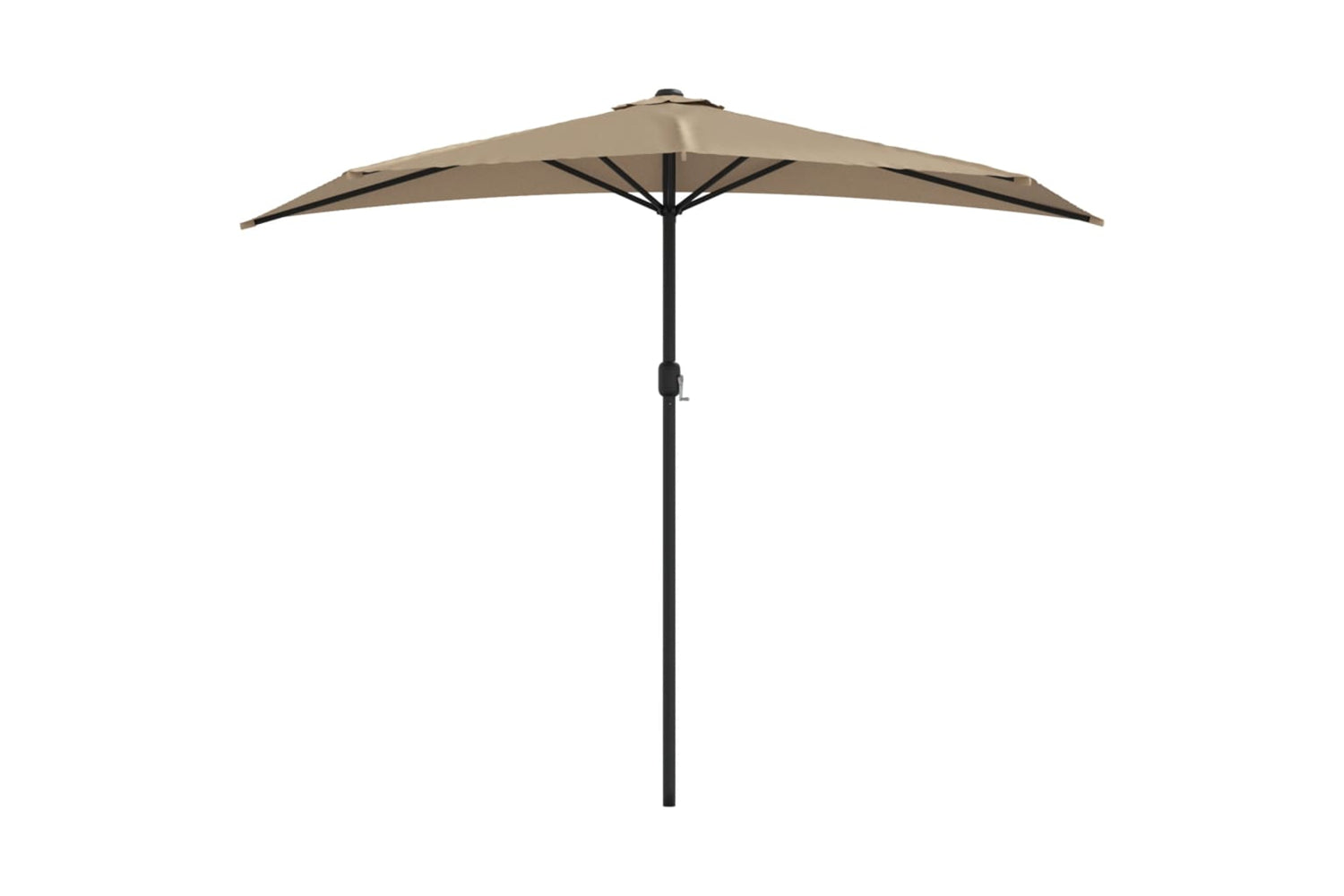 vidaXL 44590 Balcony Parasol With Aluminium Pole Taupe 270x144cm Half-2