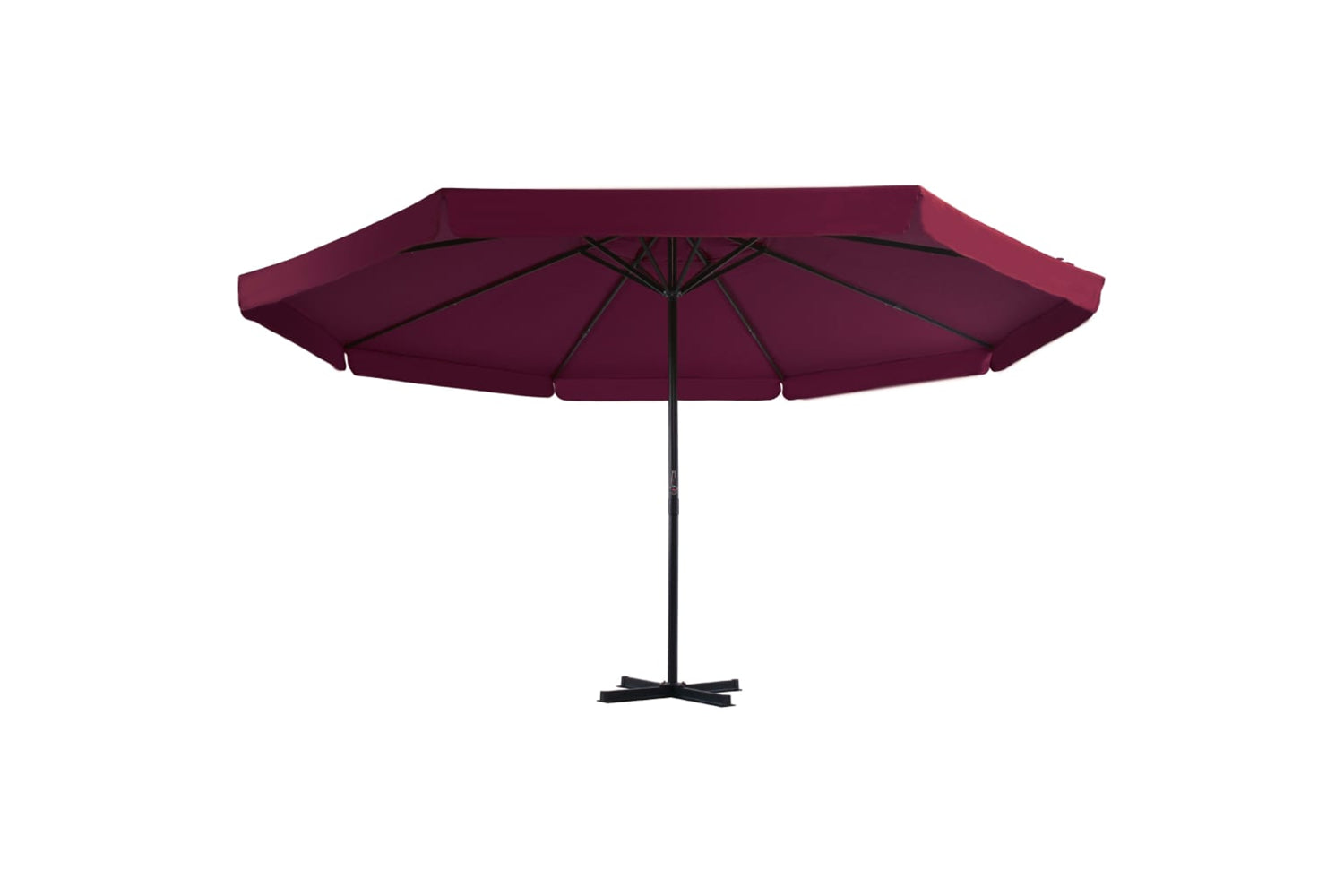 vidaXL 44476 Outdoor Parasol With Aluminium Pole 500cm Bordeaux Red-2