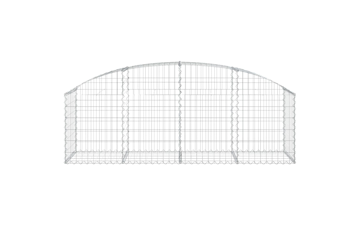 vidaXL 153473 Arched Gabion Basket 200x50x60/80cm Galvanised Iron-2