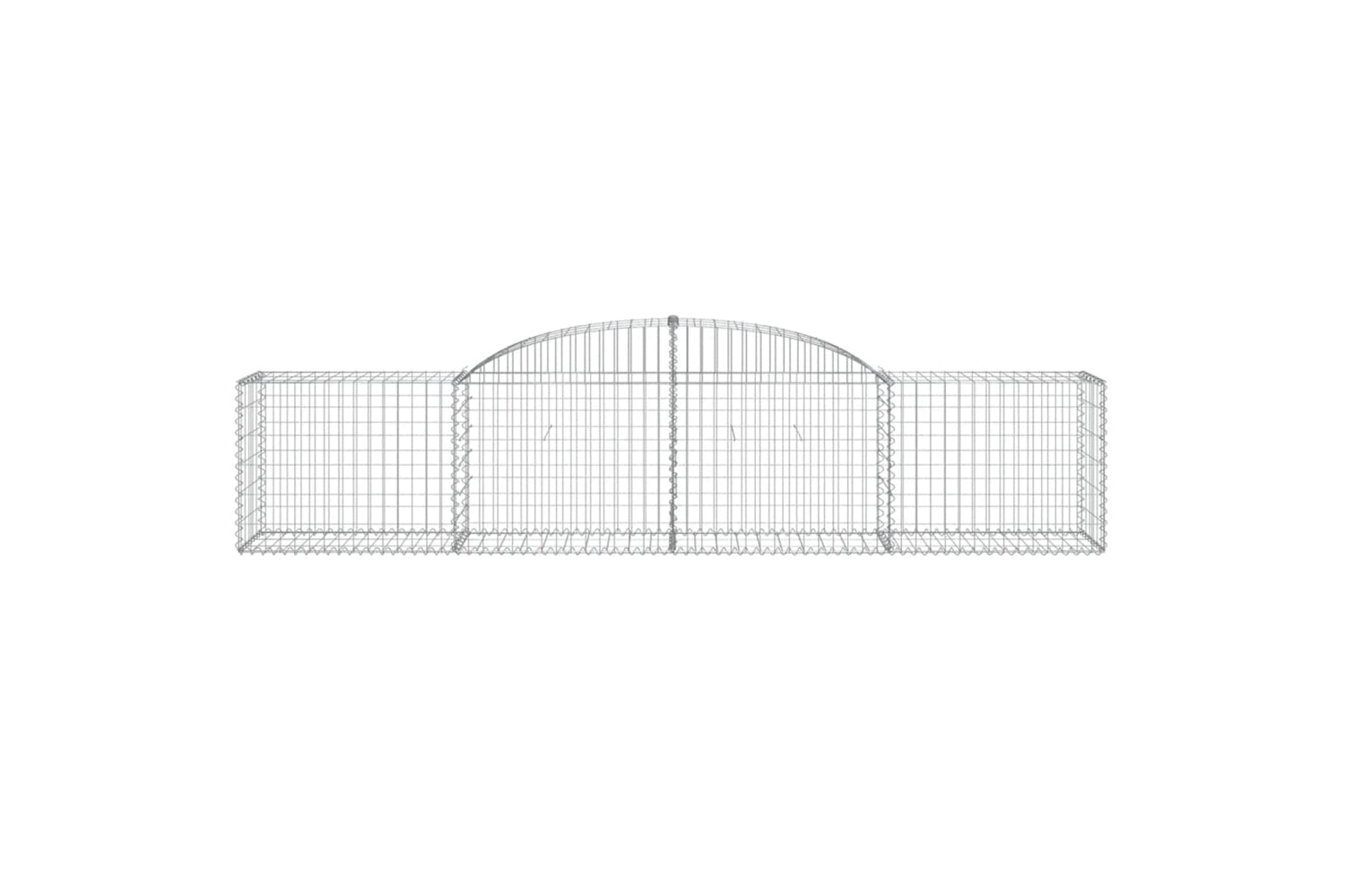 vidaXL 153513 Arched Gabion Basket 300x50x60/80cm Galvanised Iron-2