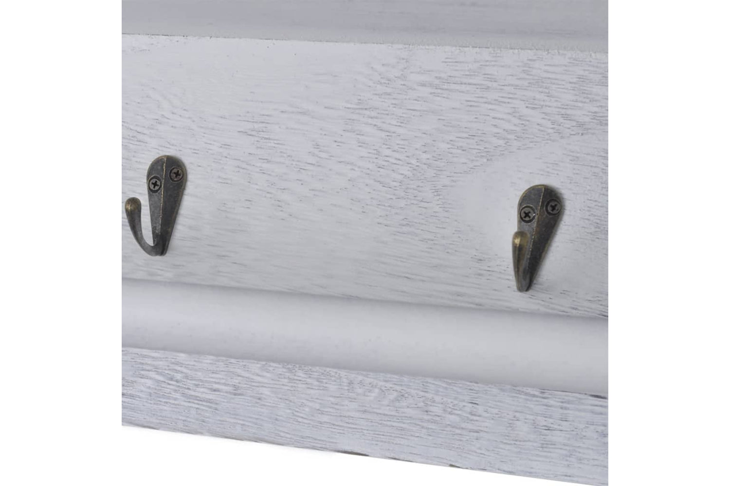 vidaXL 240792 Wall Shelf White 60x23.5x33cm Paulownia Wood-6