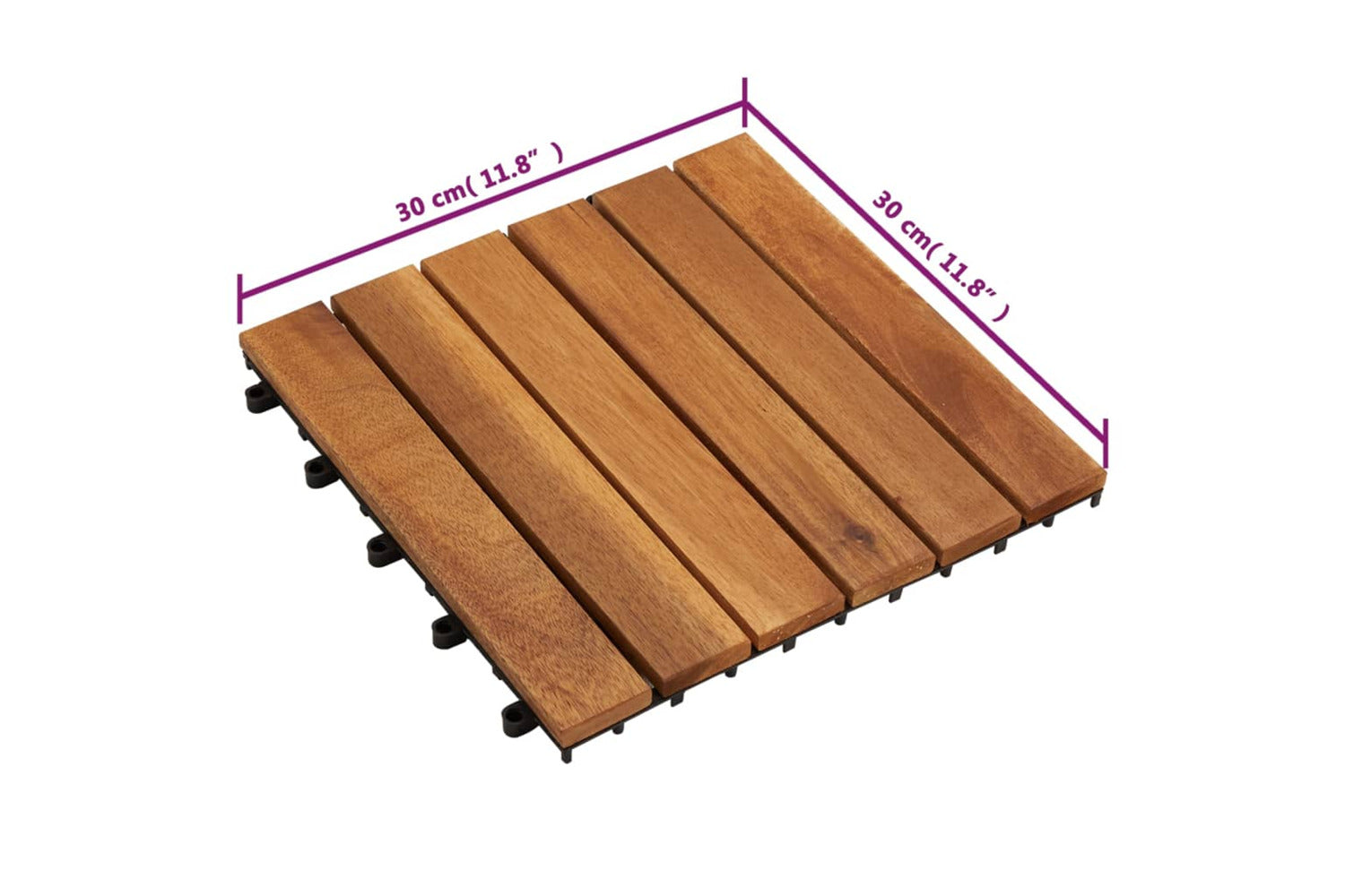 Vidaxl Decking Tiles Vertical Pattern 30 X 30 Cm Acacia Set Of 20-7