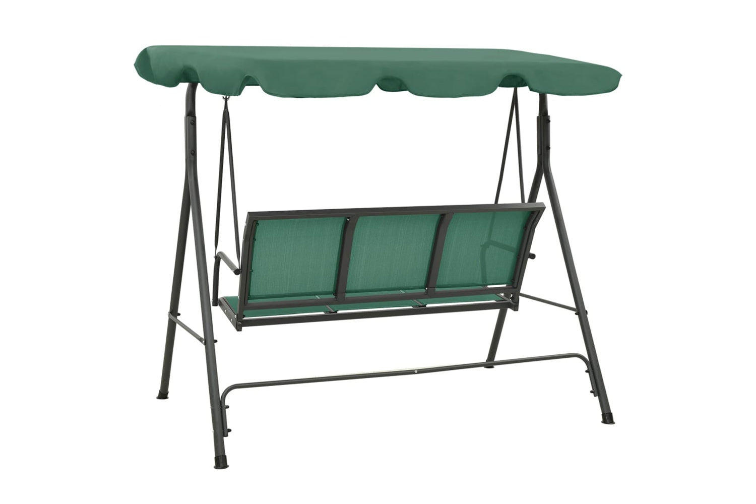 Vidaxl Garden Swing Bench Green 170 Cm Textilene And Steel-4