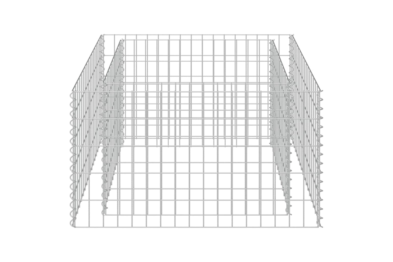 vidaXL 143557 Gabion Raised Bed Galvanised Steel 90x90x50cm-4