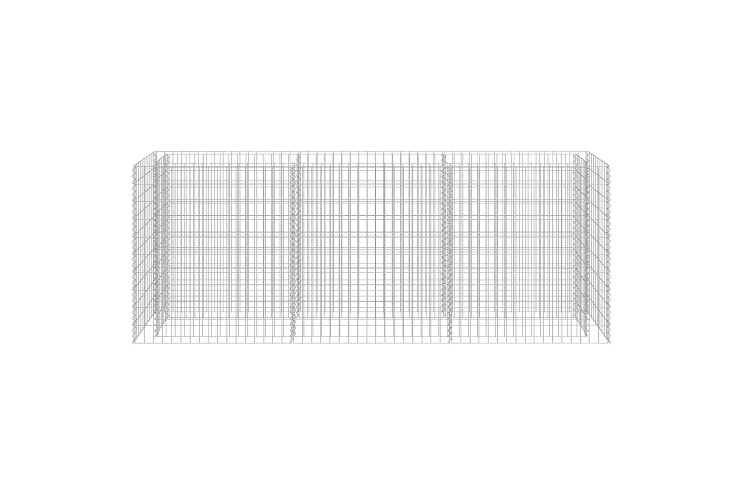vidaXL 143562 Gabion Raised Bed Galvanised Steel 270x50x100cm-4