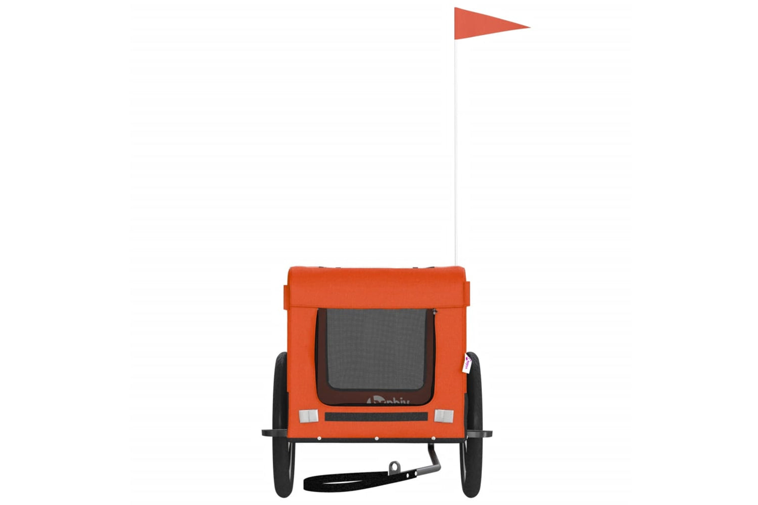 Vidaxl 93914 Pet Bike Trailer Orange And Black Oxford Fabric&iron-4
