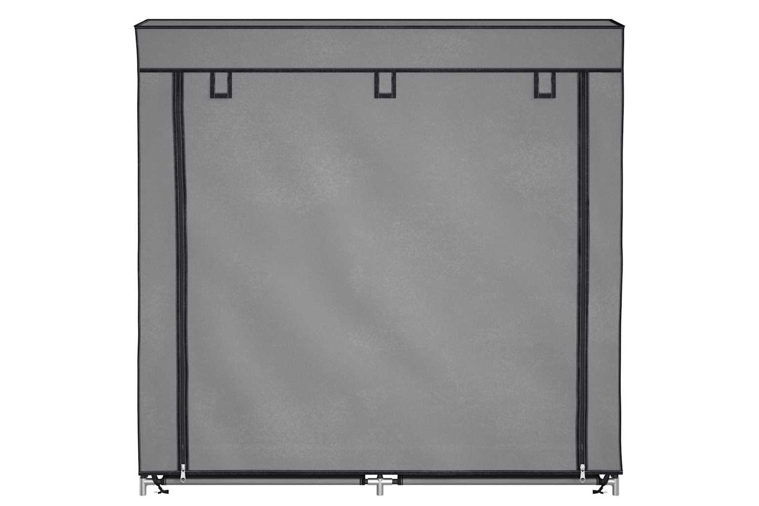 vidaXL 282434 Shoe Cabinet With Cover Grey 115x28x110cm Fabric-3