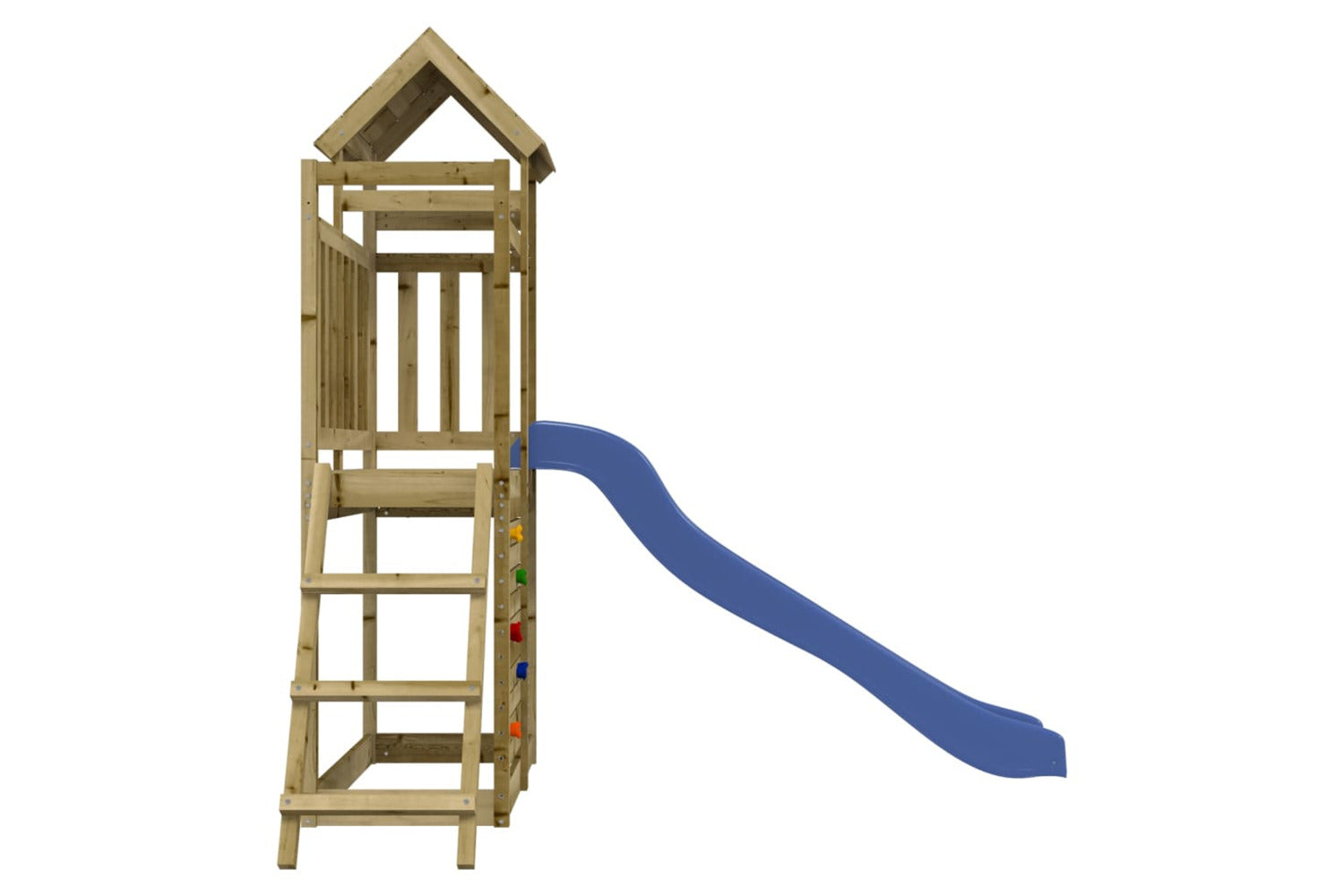 Vidaxl 3155890 Playhouse With Slide Rockwall Impregnated Wood Pine-5